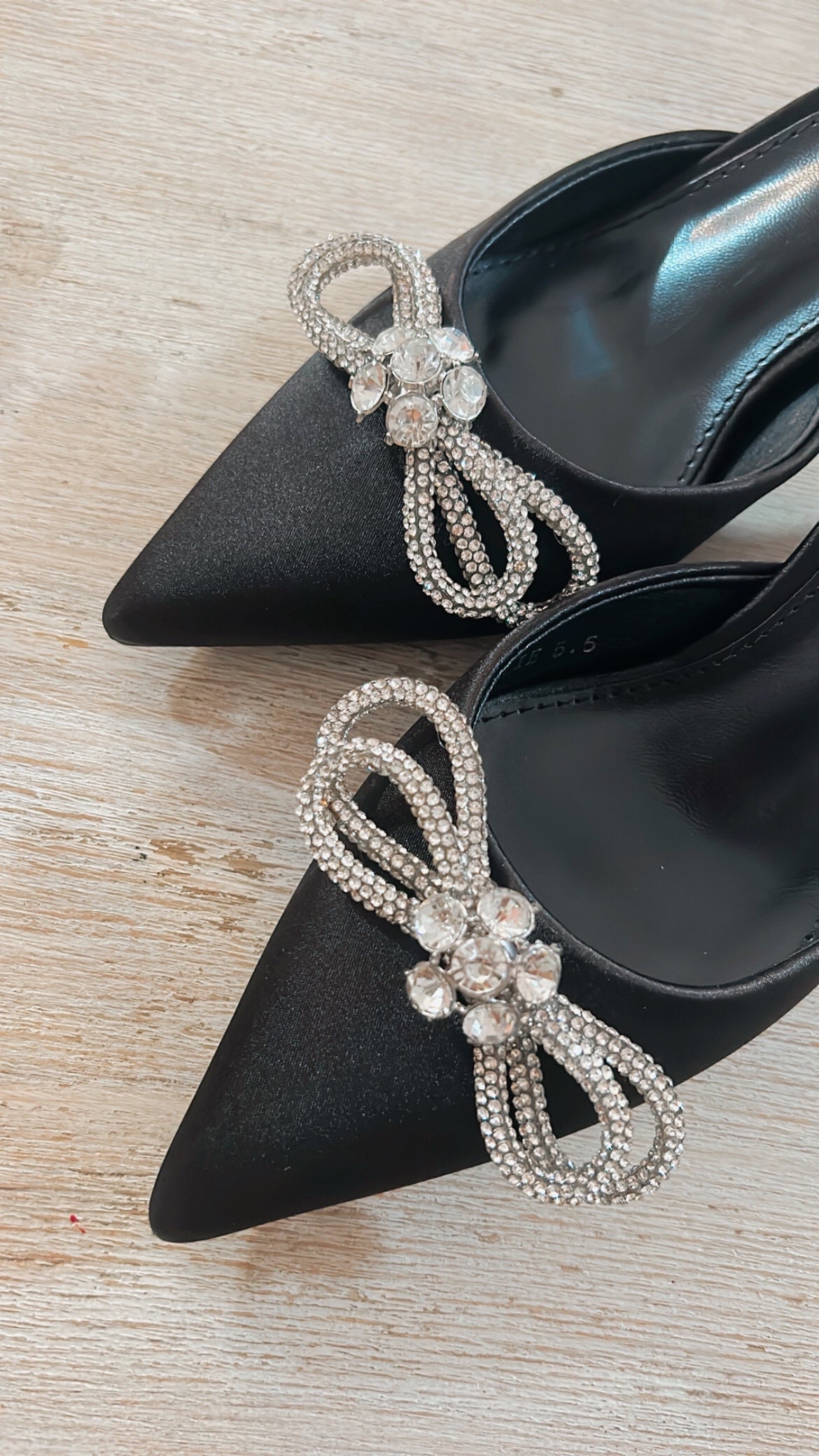 Black Ribbon Heels