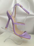 Three Straps Lilac Heels