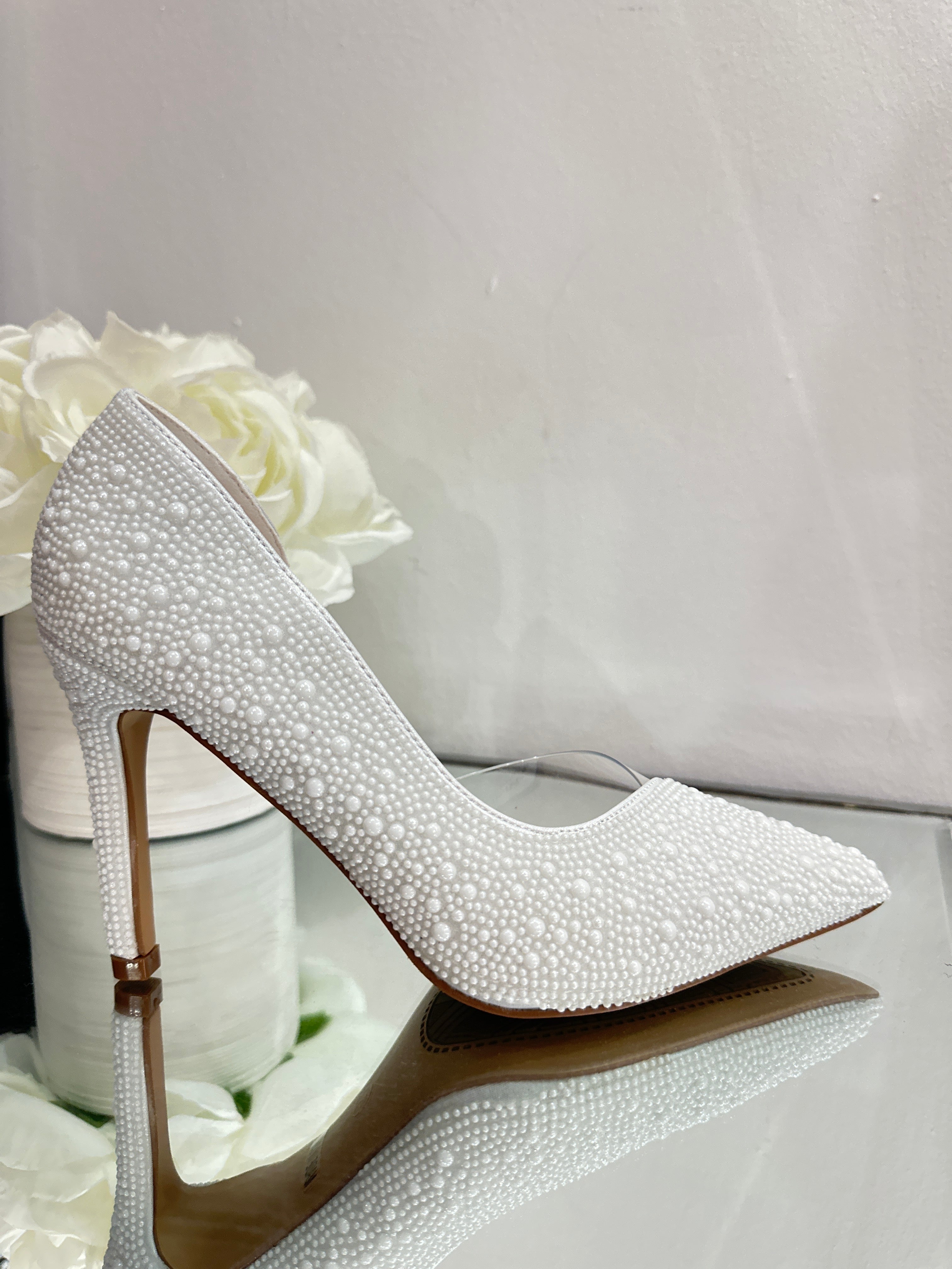 White Pearl Pumps