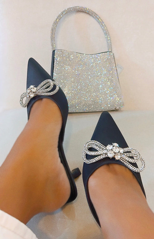 Black Ribbon Heels
