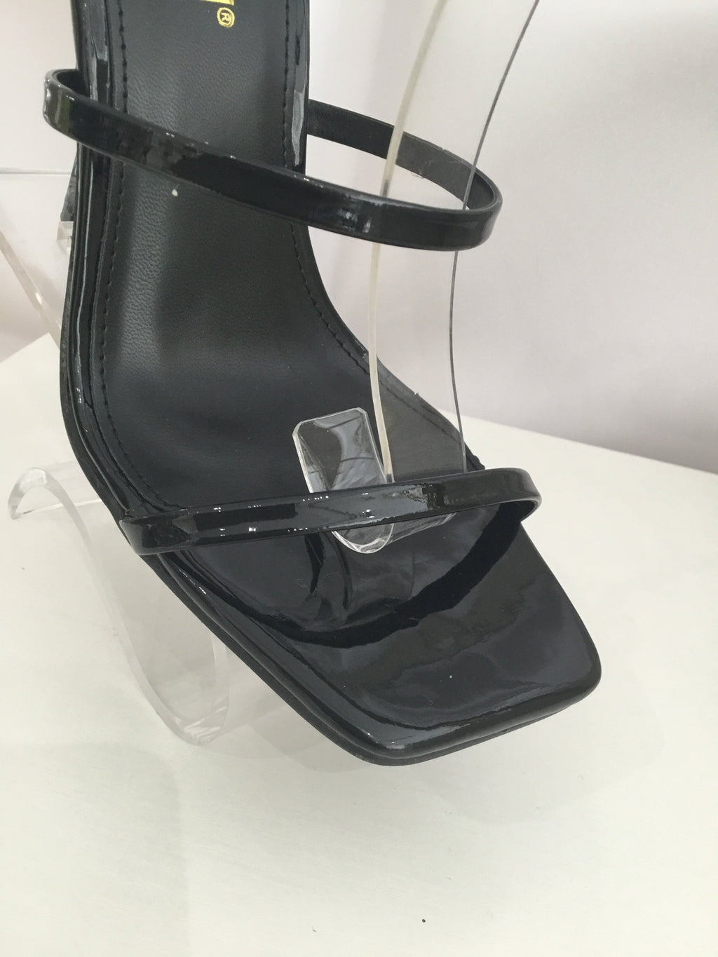 Three Straps Black Heels