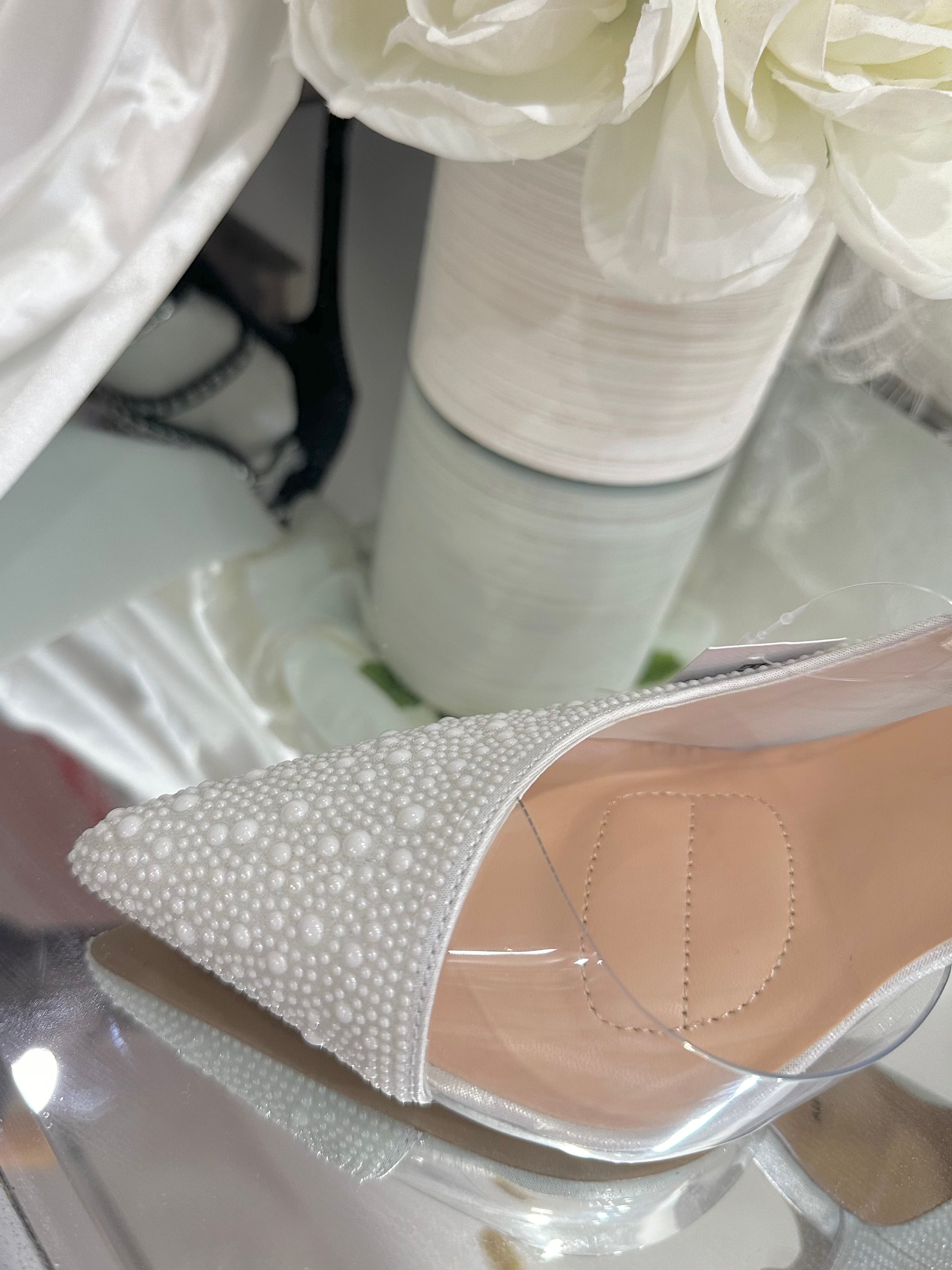 White Pearl Pumps