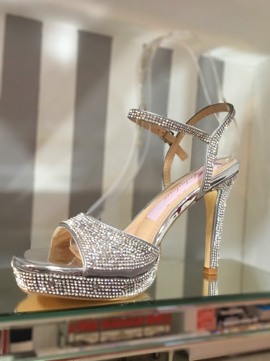 Silver Crystal Heels