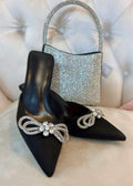Black Ribbon Heels