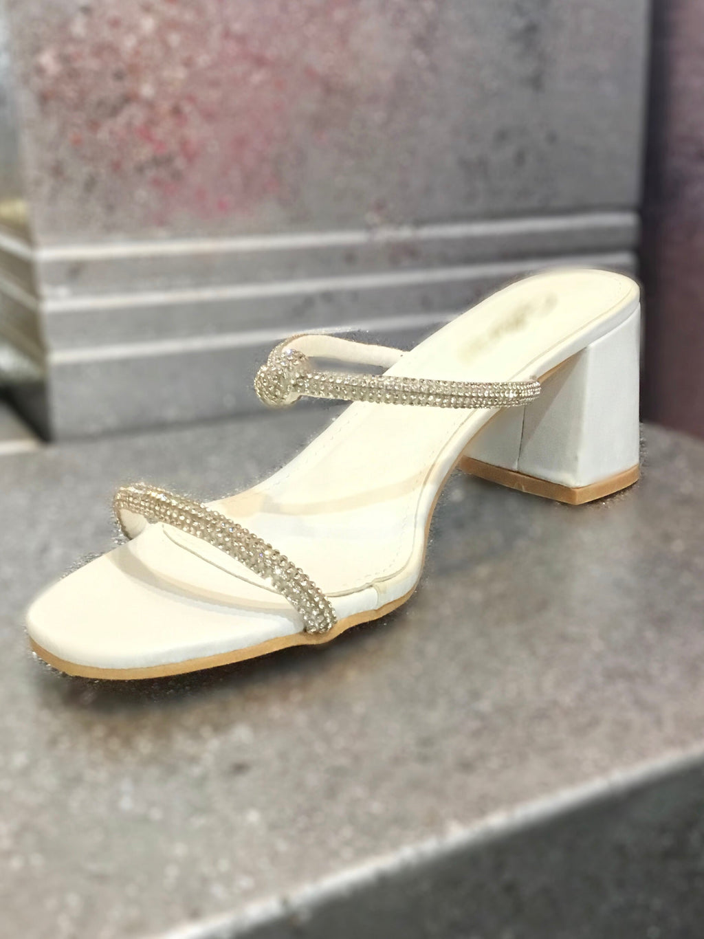 White Low Heels