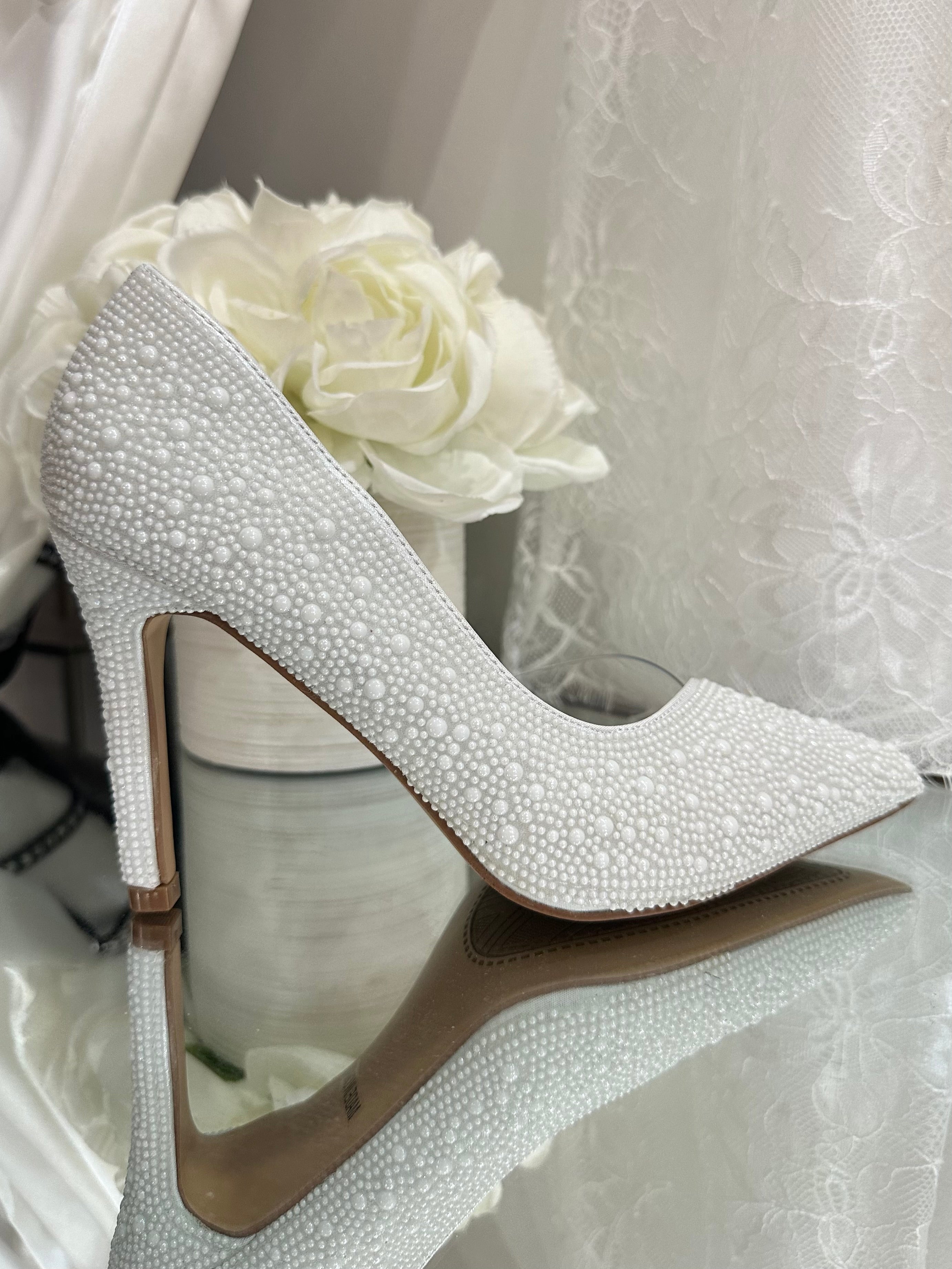 White Pearl Pumps