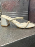 White Low Heels