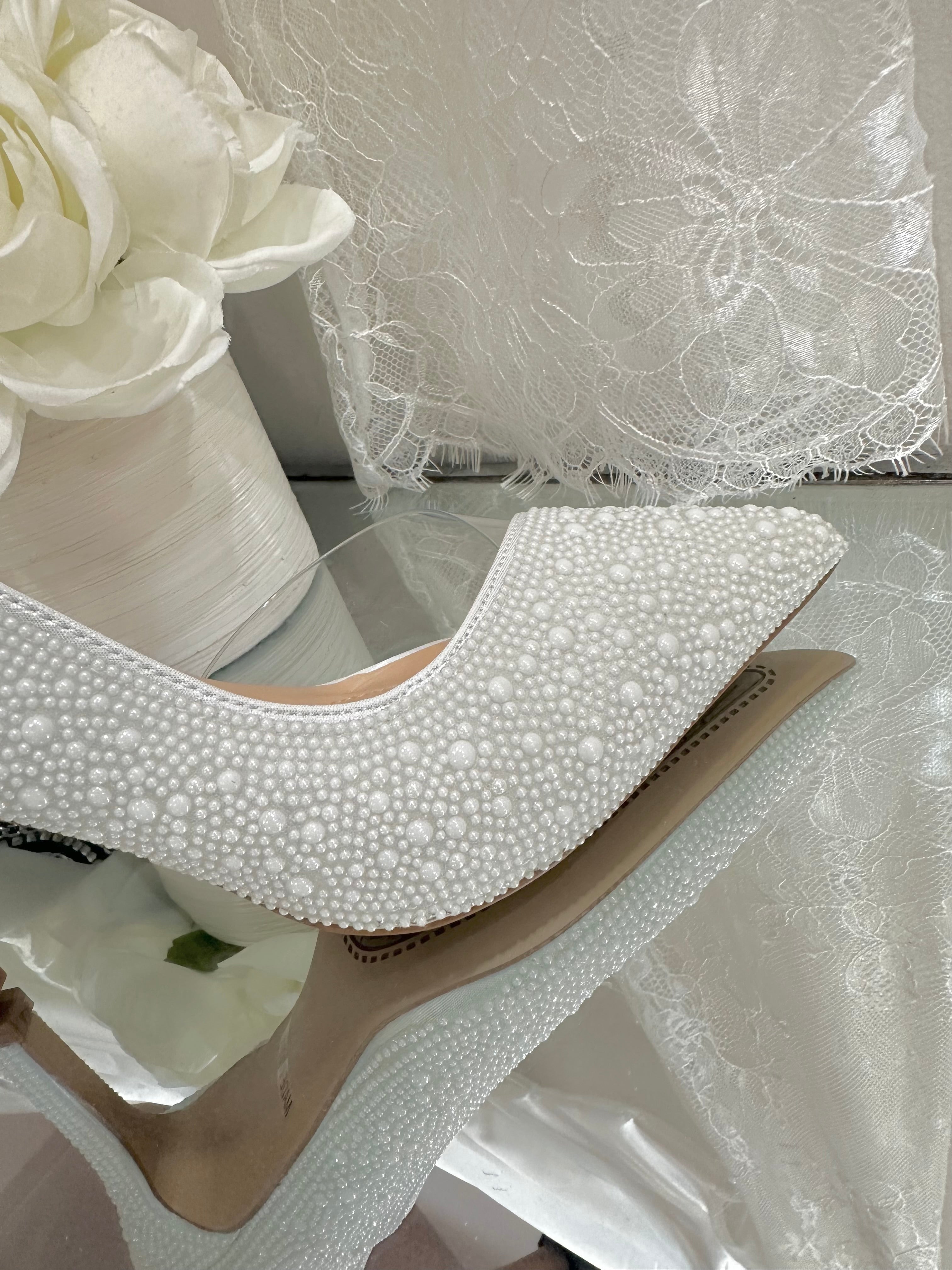 White Pearl Pumps