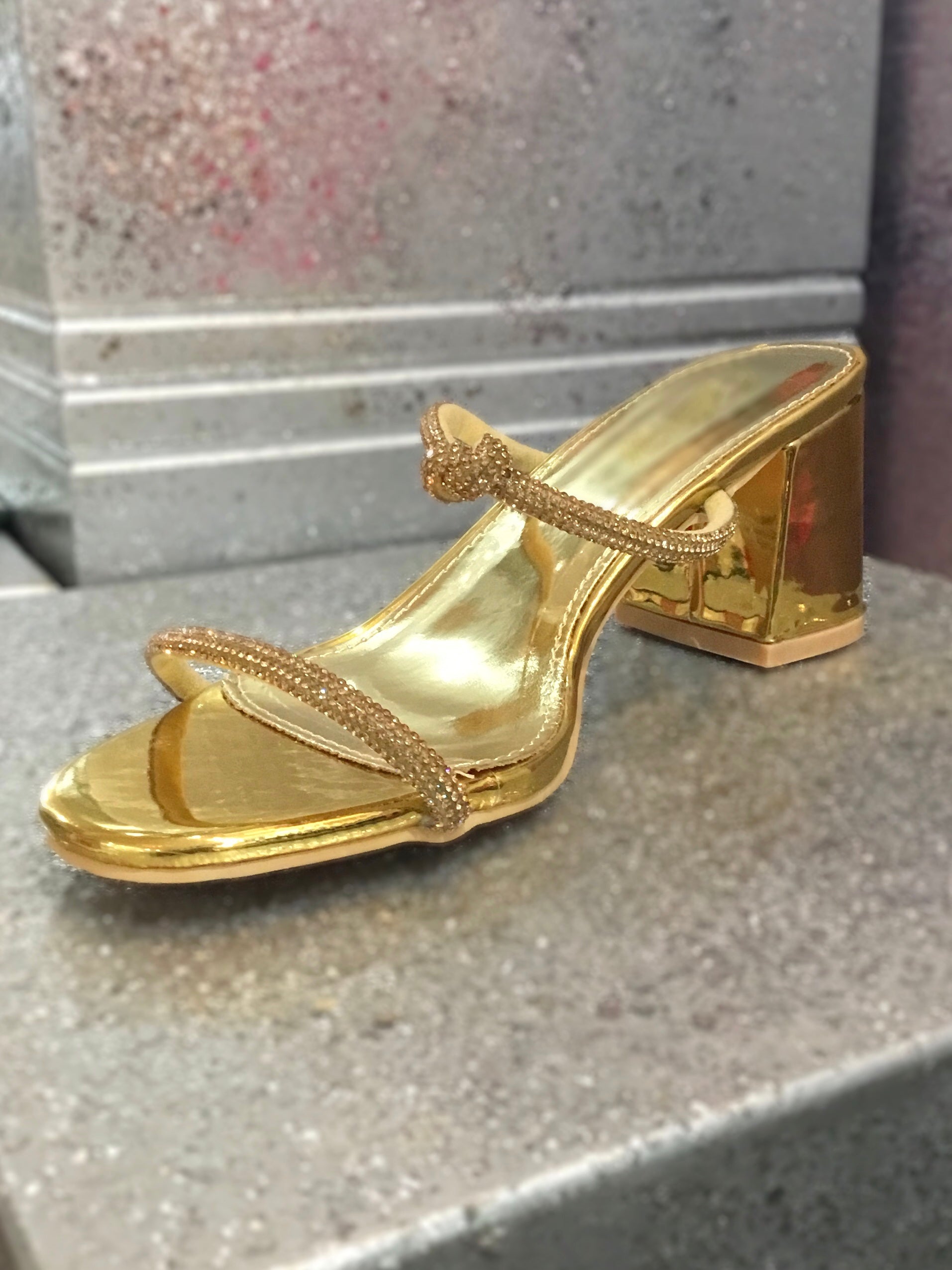 Gold Low Heels