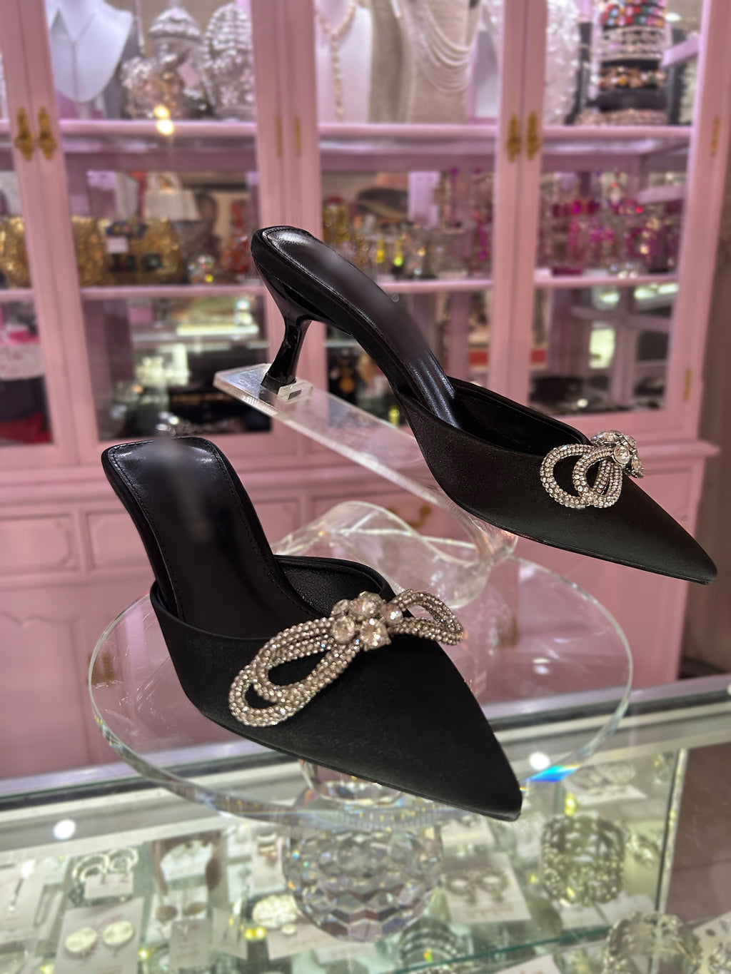 Black Ribbon Heels