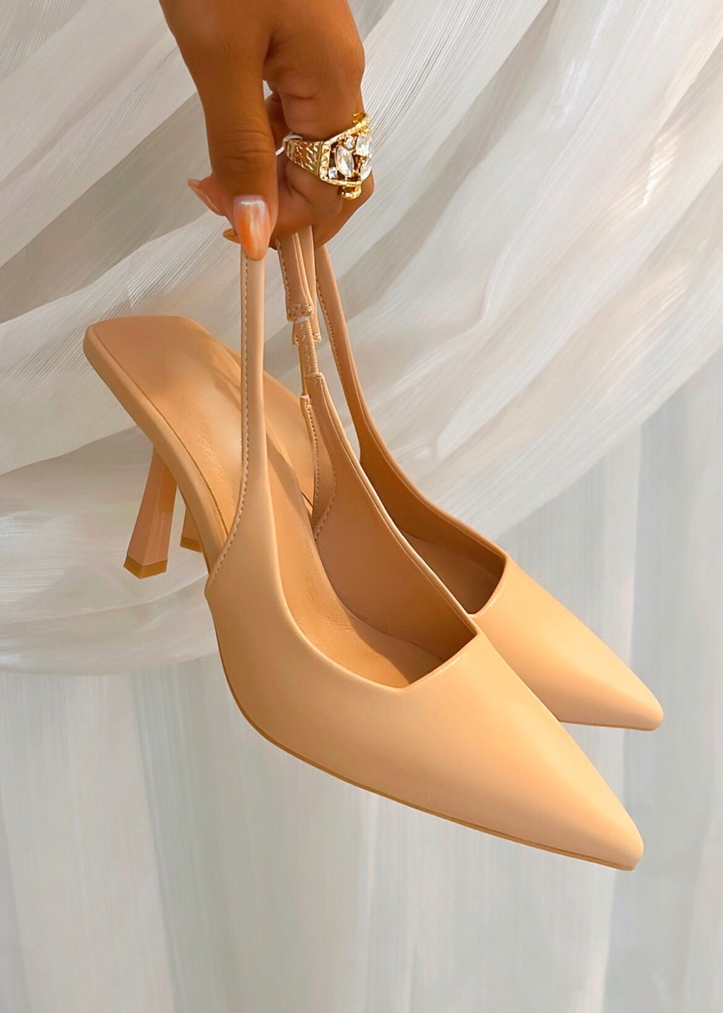 Beige Fashion Heels