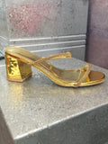 Gold Low Heels