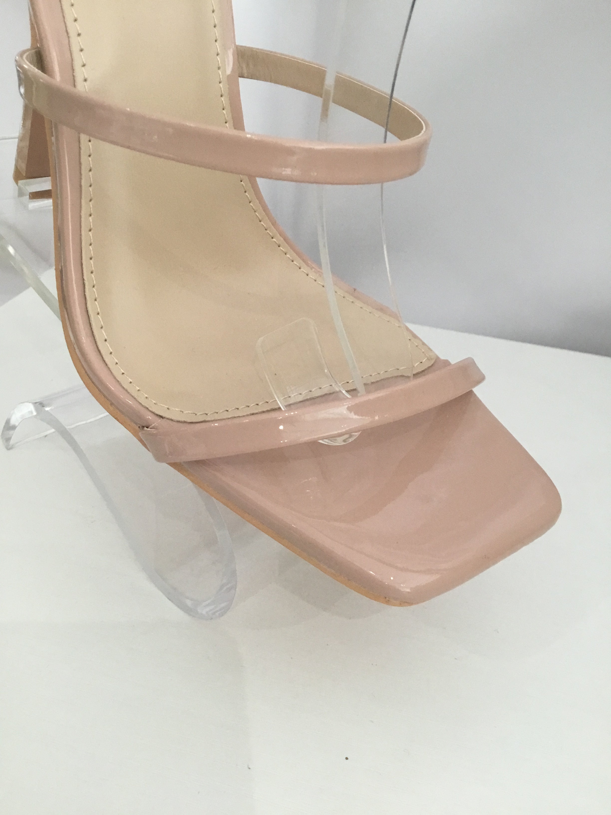 Three Straps Nude Heels