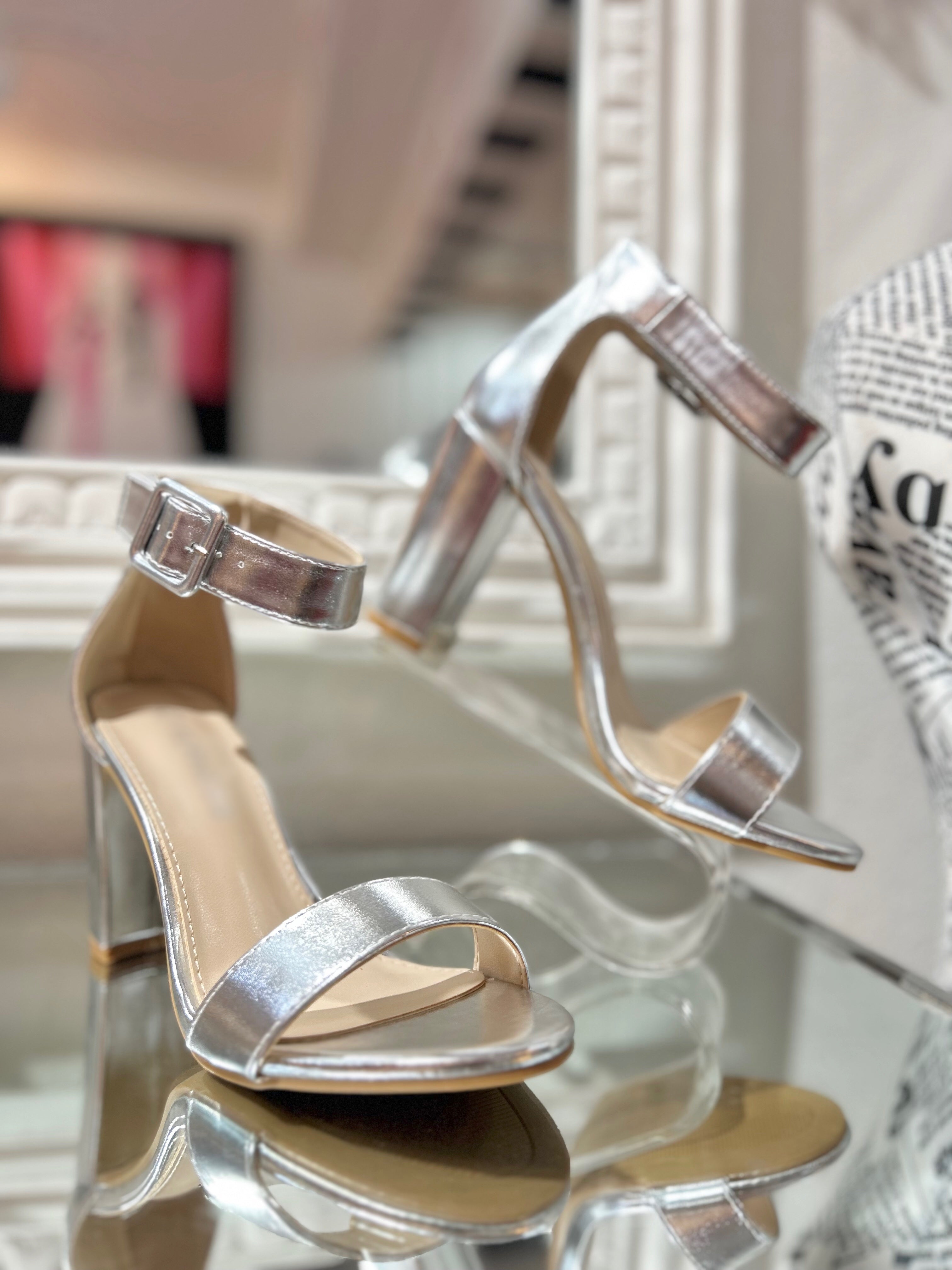 Silver Chic Heels