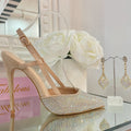 Nude Crystal Pumps