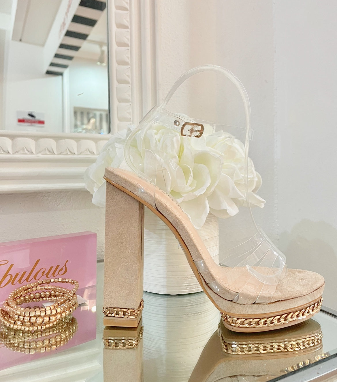 Nude Chains Heel