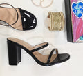 Black Two Strap Heel