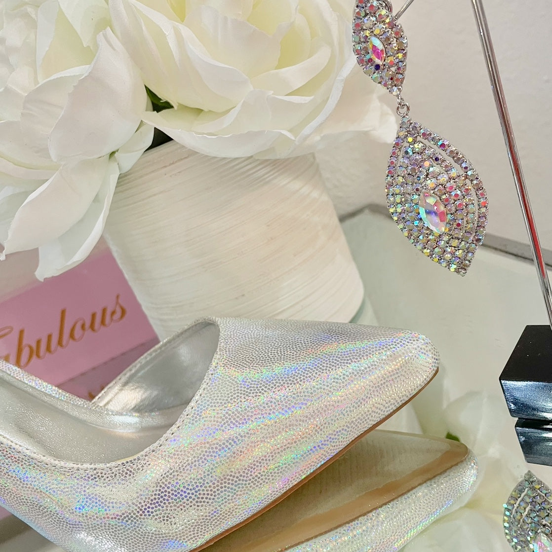 Silver Pu Belle Heels