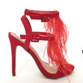 Red Feather Heels