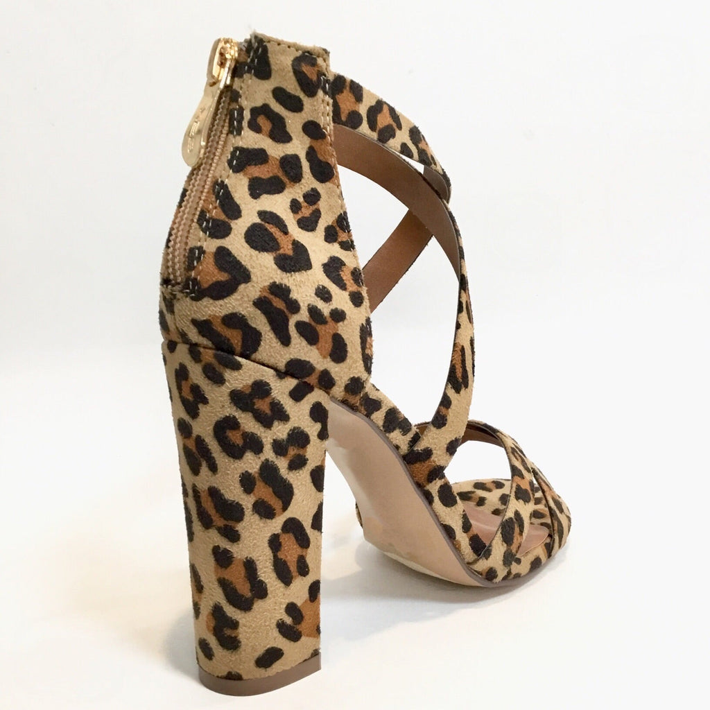 Cross-over Leopard Heels