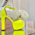 Neon Yellow Heels