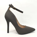 Gray Strap Pumps