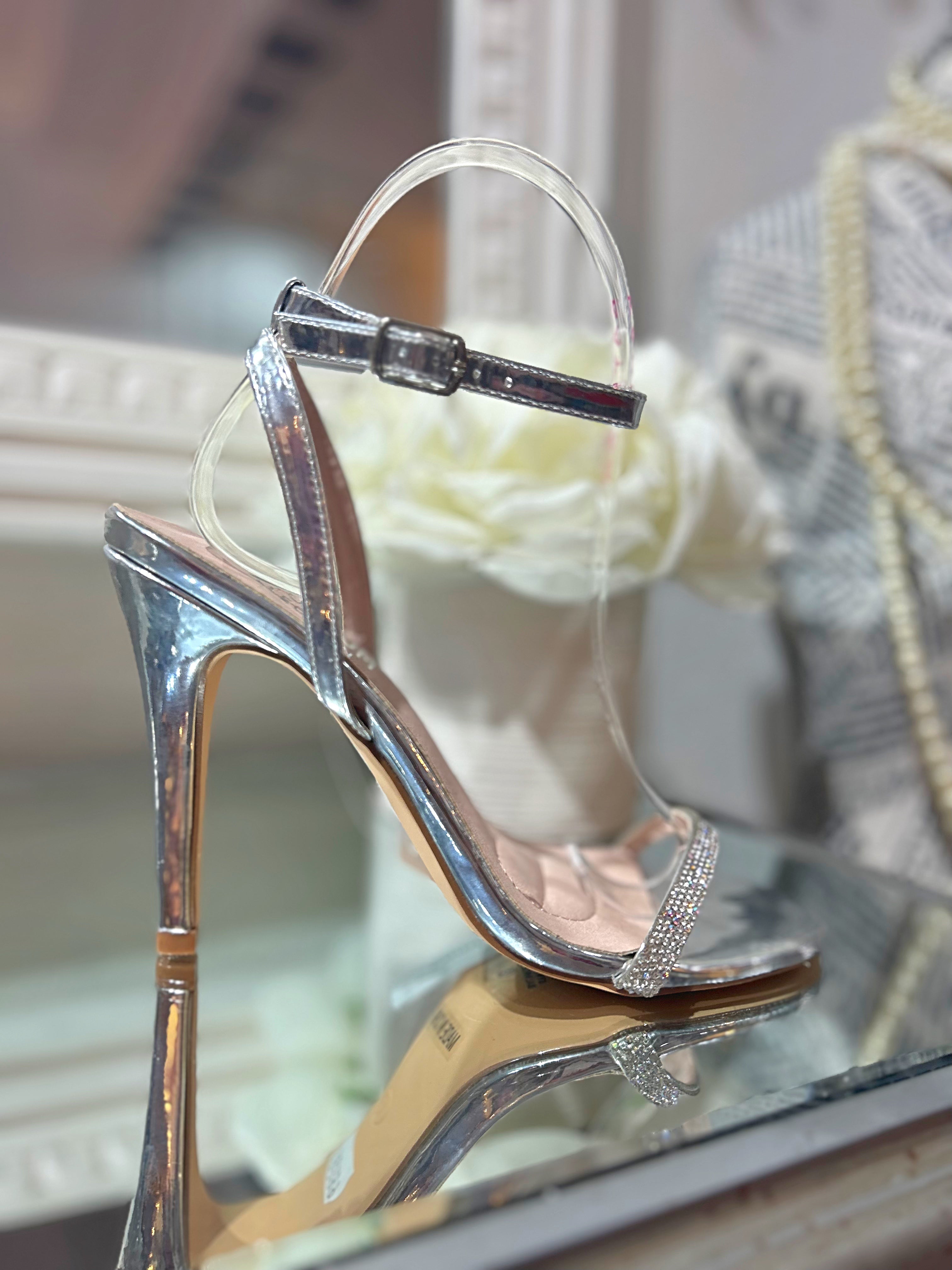 Silver Glow Heels