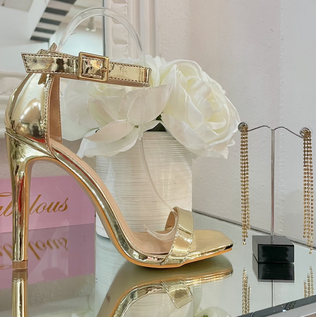 Gold Jessica Heels