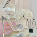Silver Feather Heels