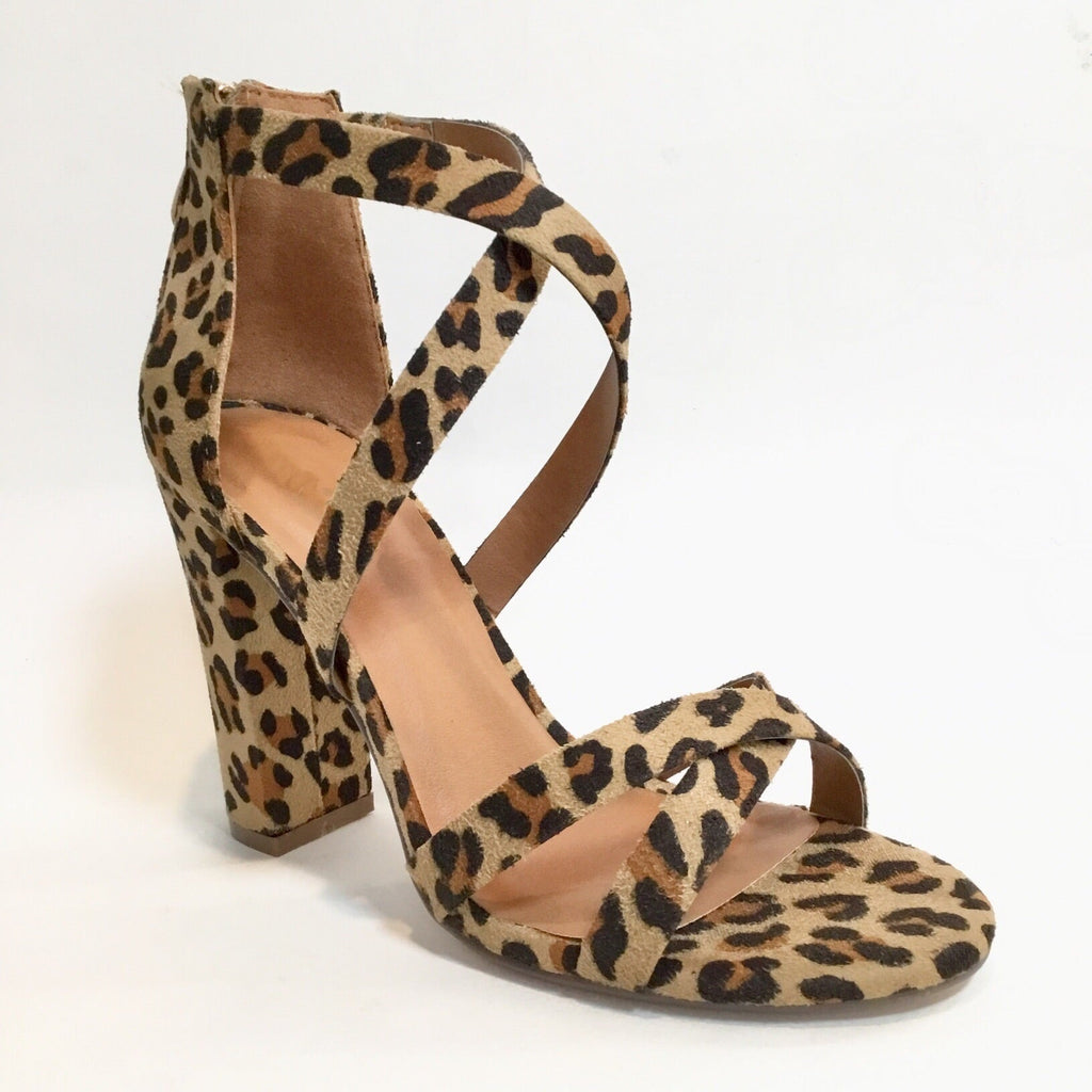 Cross-over Leopard Heels