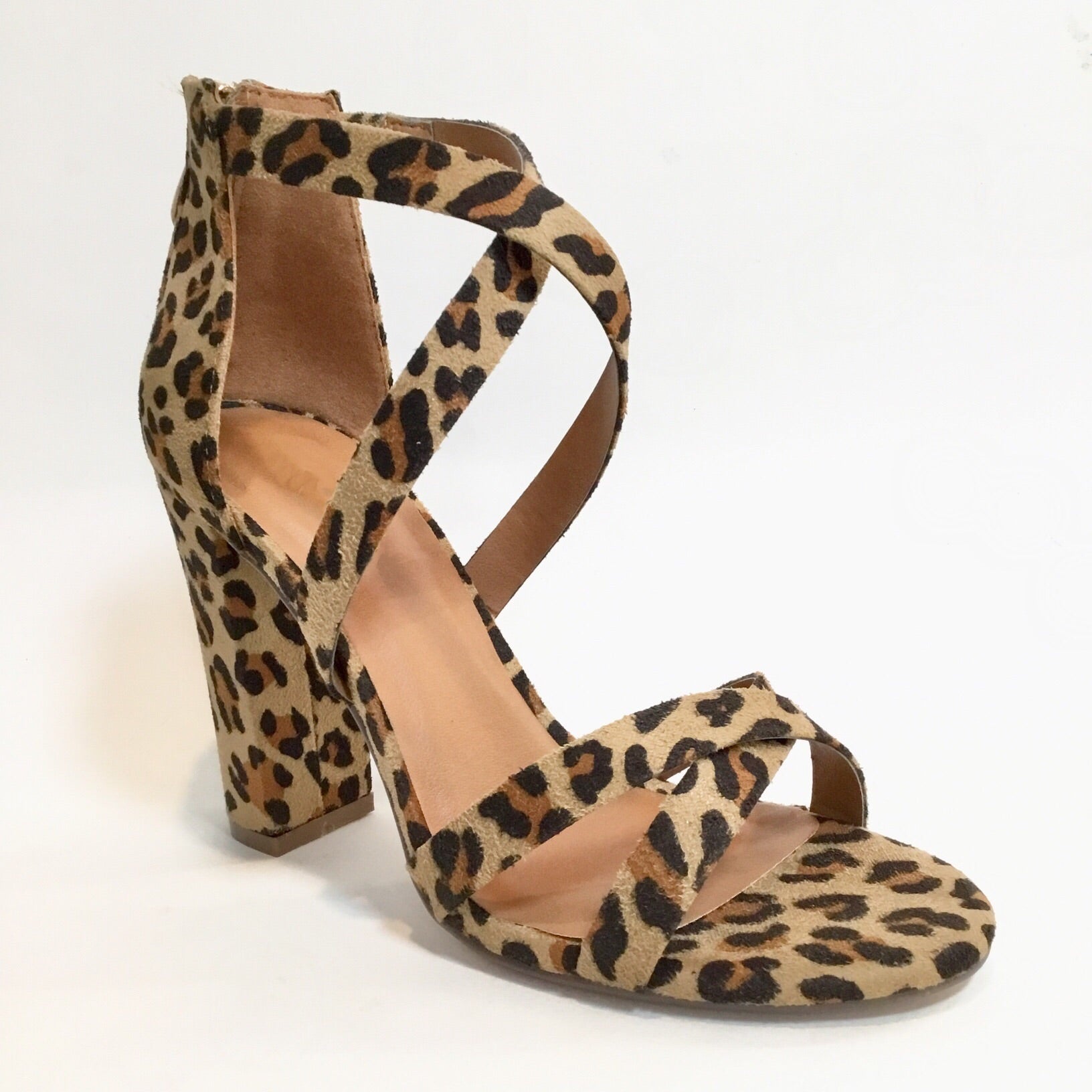 Cross-over Leopard Heels