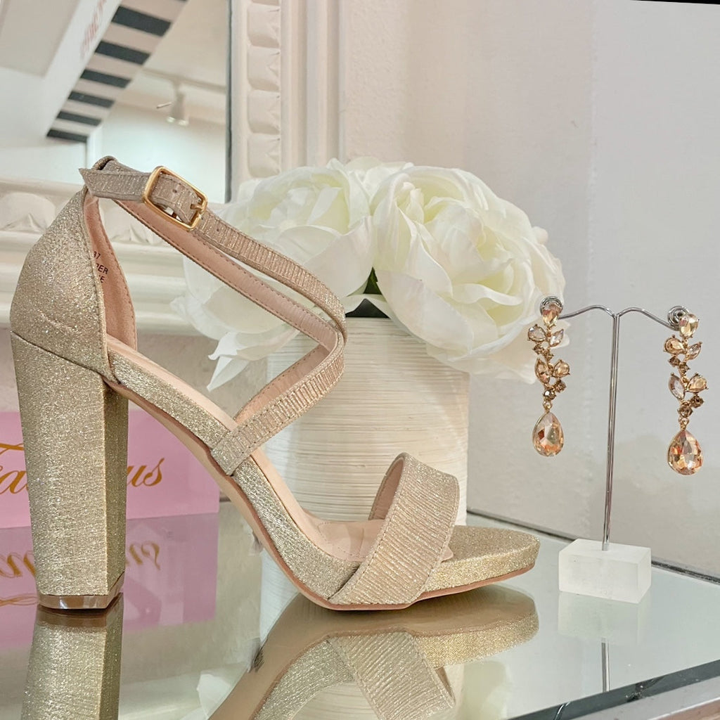 Chelsea Champagne Shimmer Heels