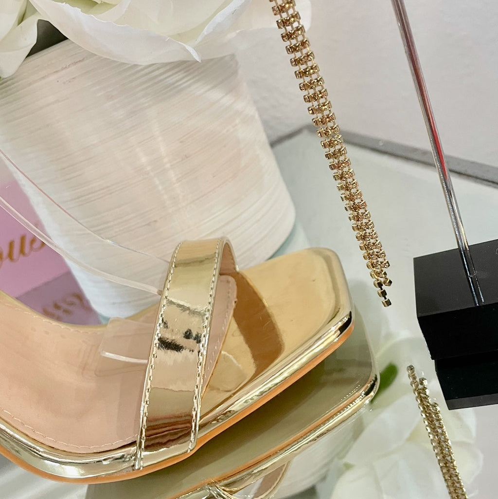 Gold Jessica Heels