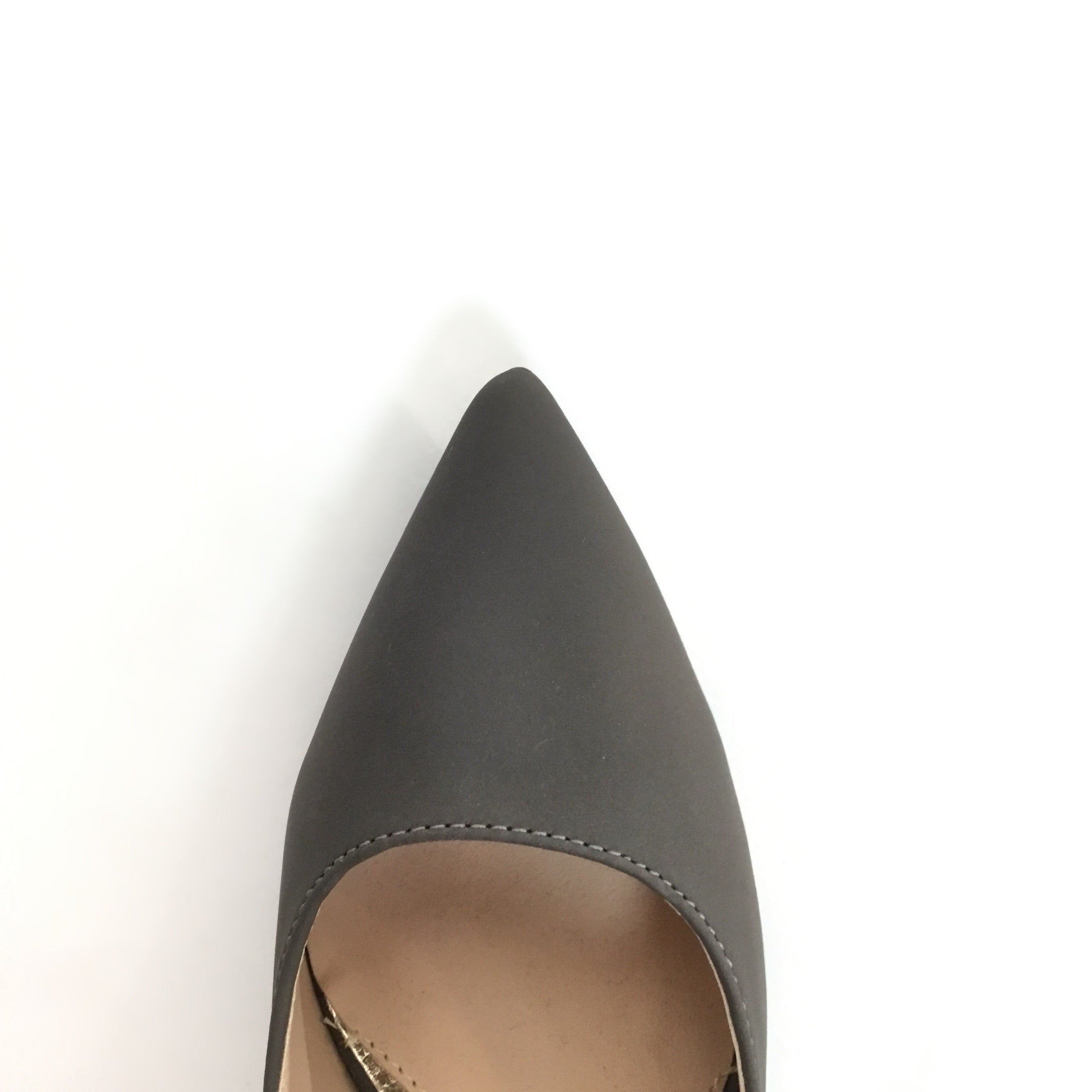 Gray Strap Pumps
