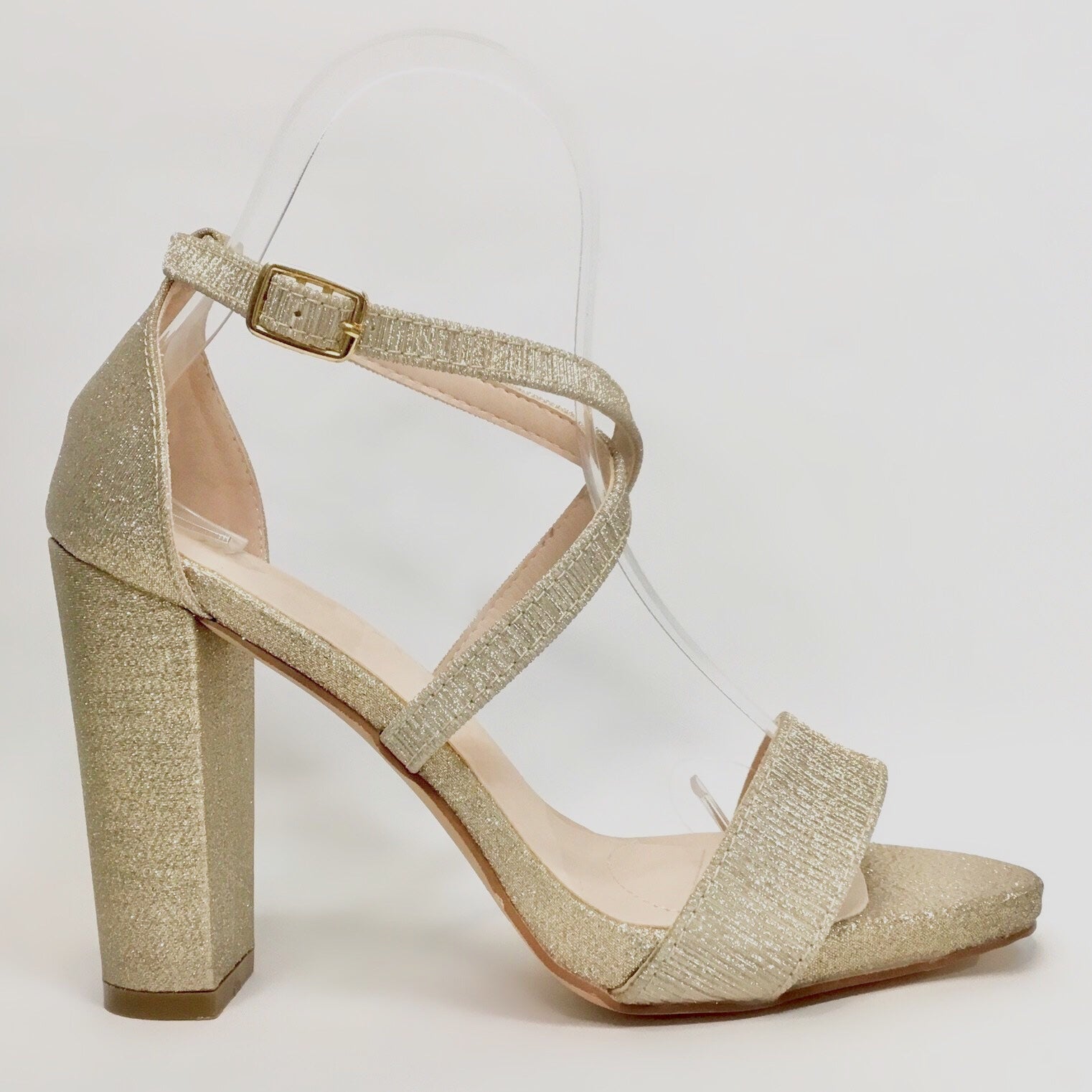 Chelsea Champagne Shimmer Heels
