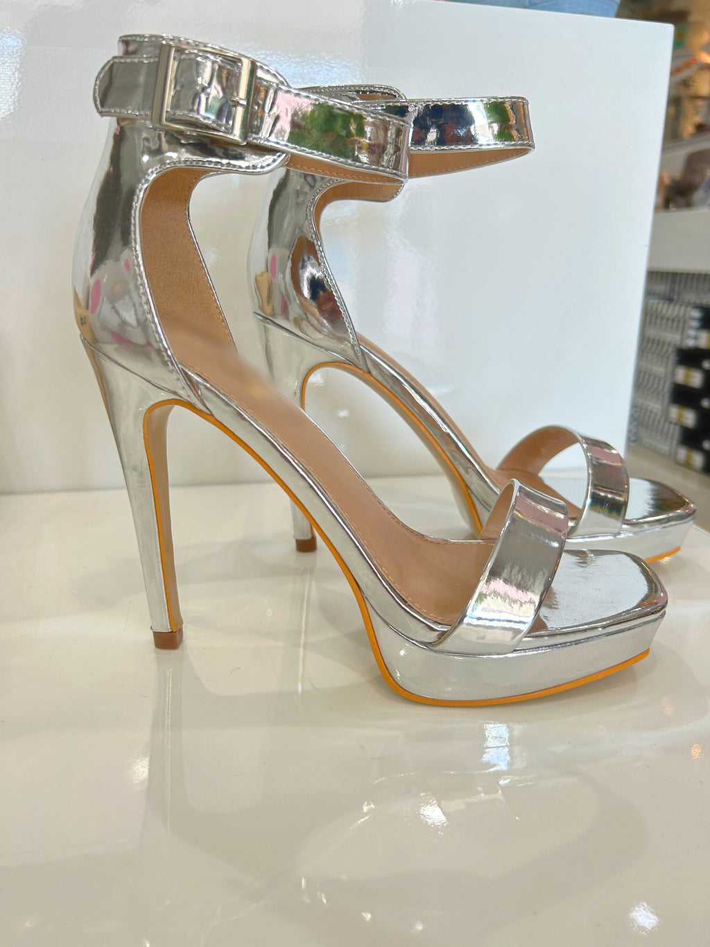 Silver Classic Heels