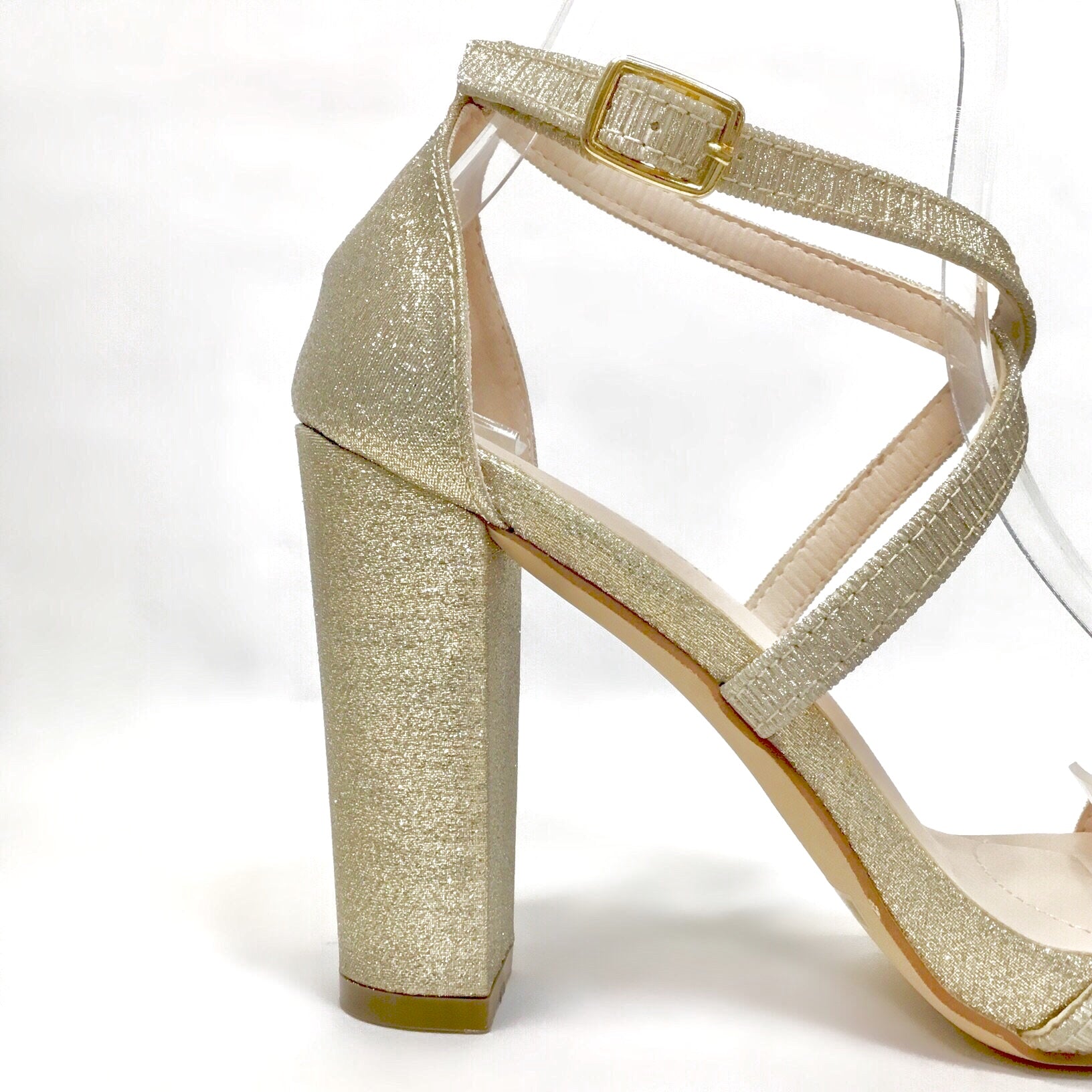 Chelsea Champagne Shimmer Heels