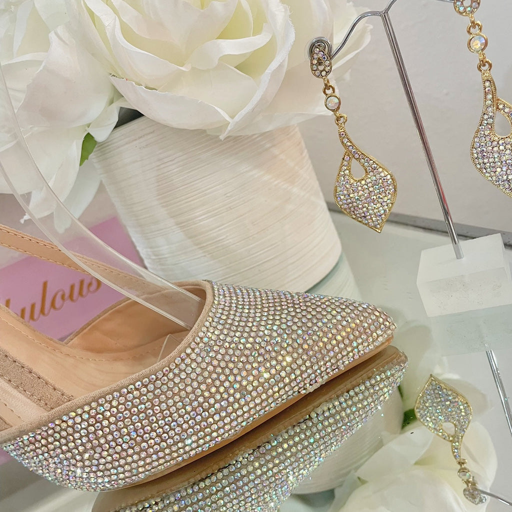Nude Crystal Pumps