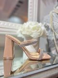 Nude Glitter Heels